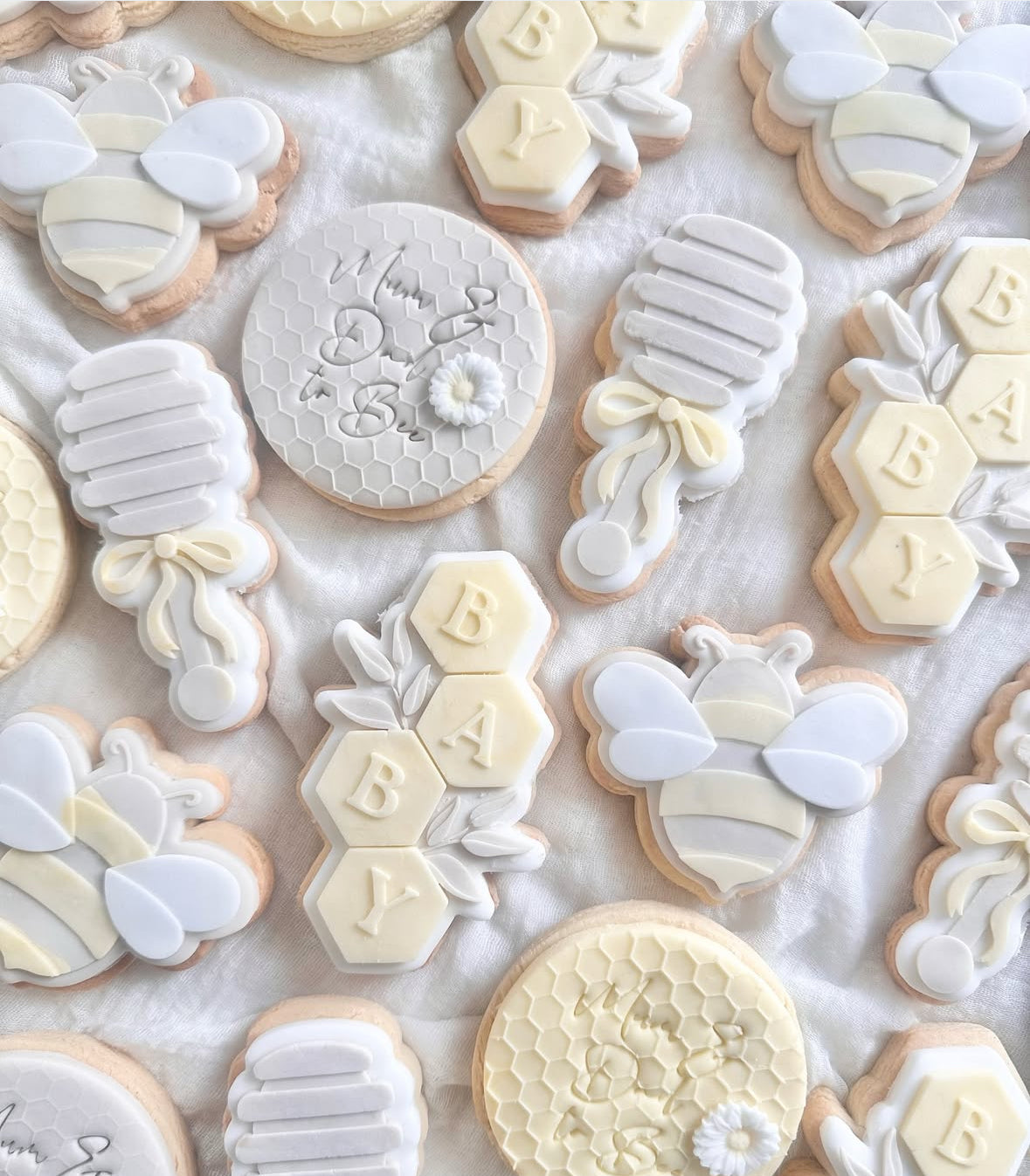 Bumble bee themed shortbread