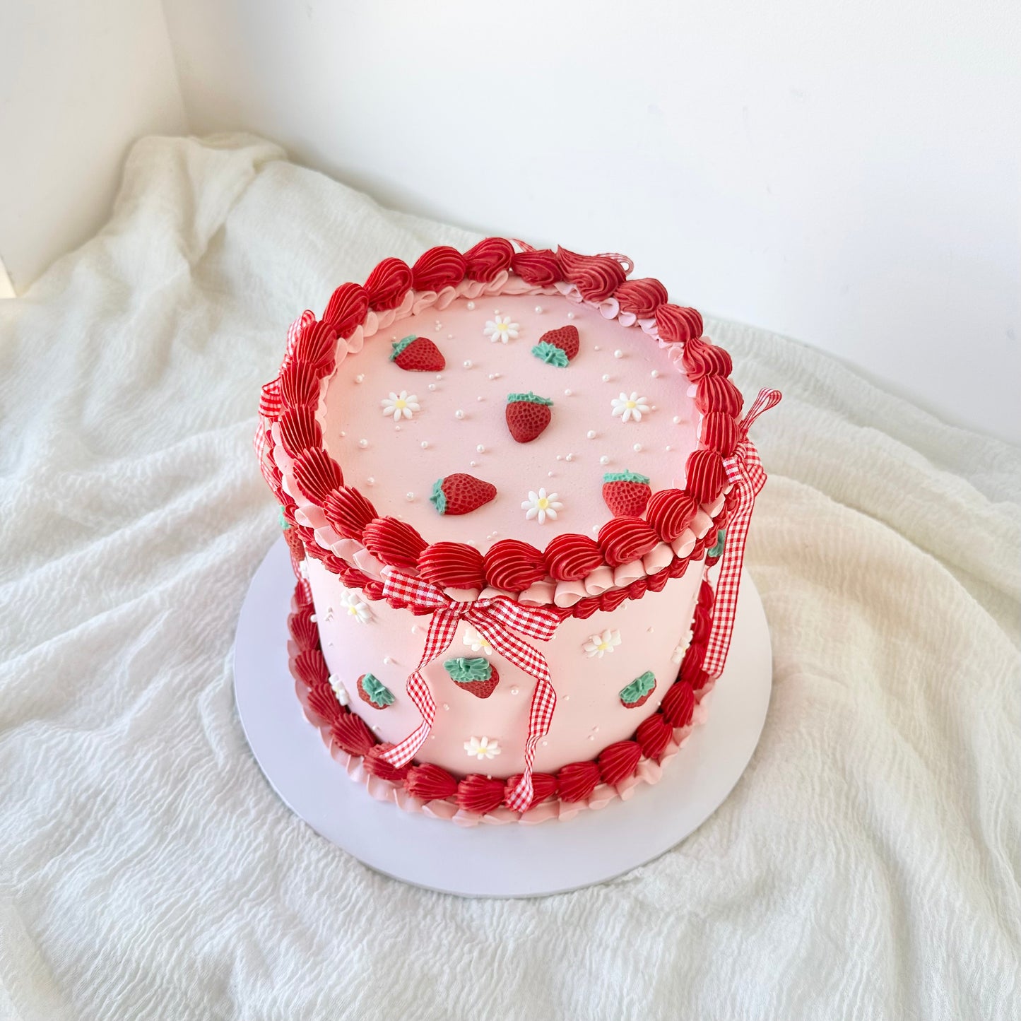 Strawberry themed cake