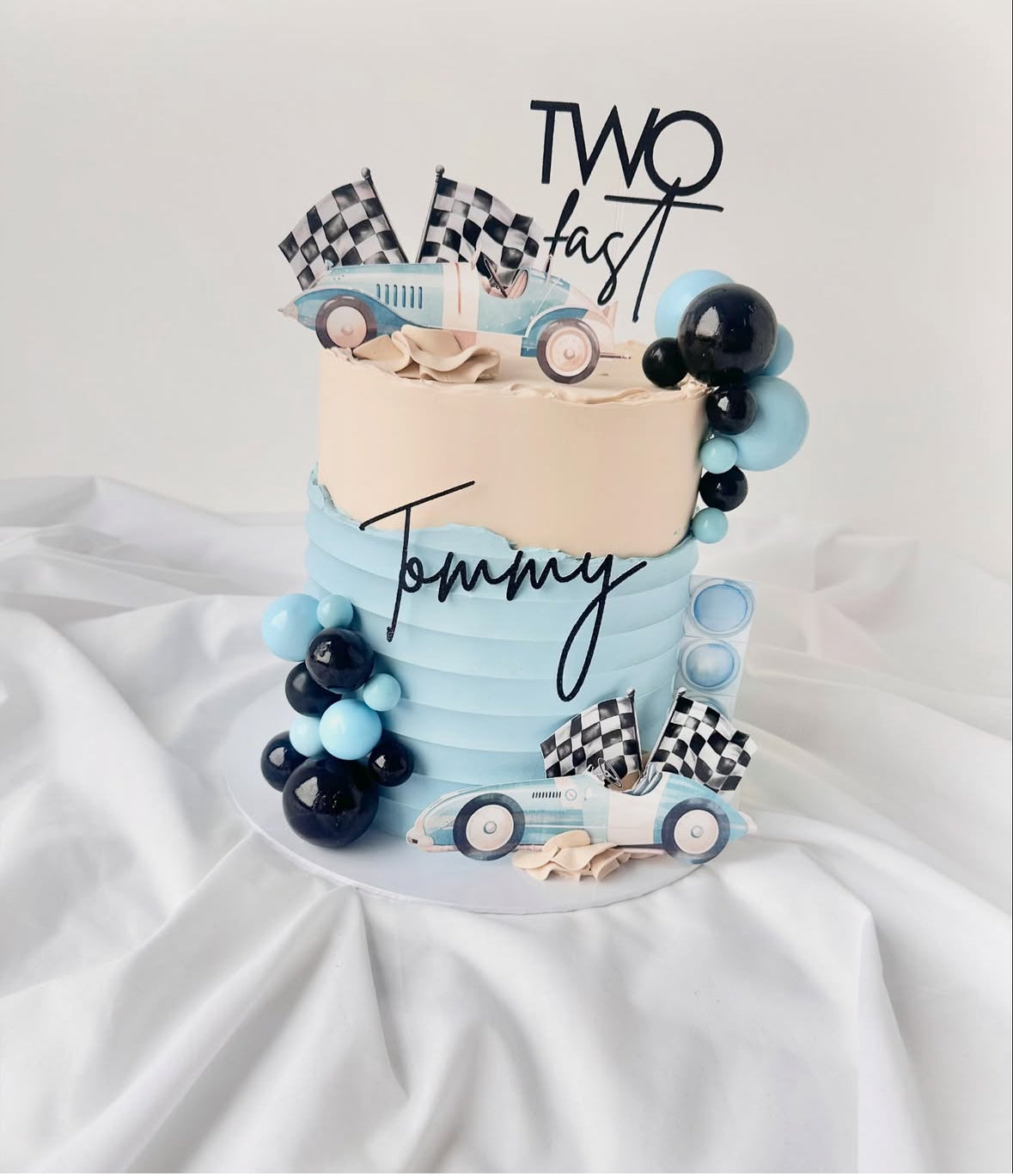 Retro Race Car themed cake