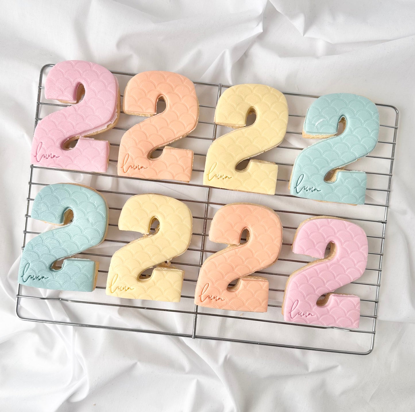 Personalised number shortbread biscuits