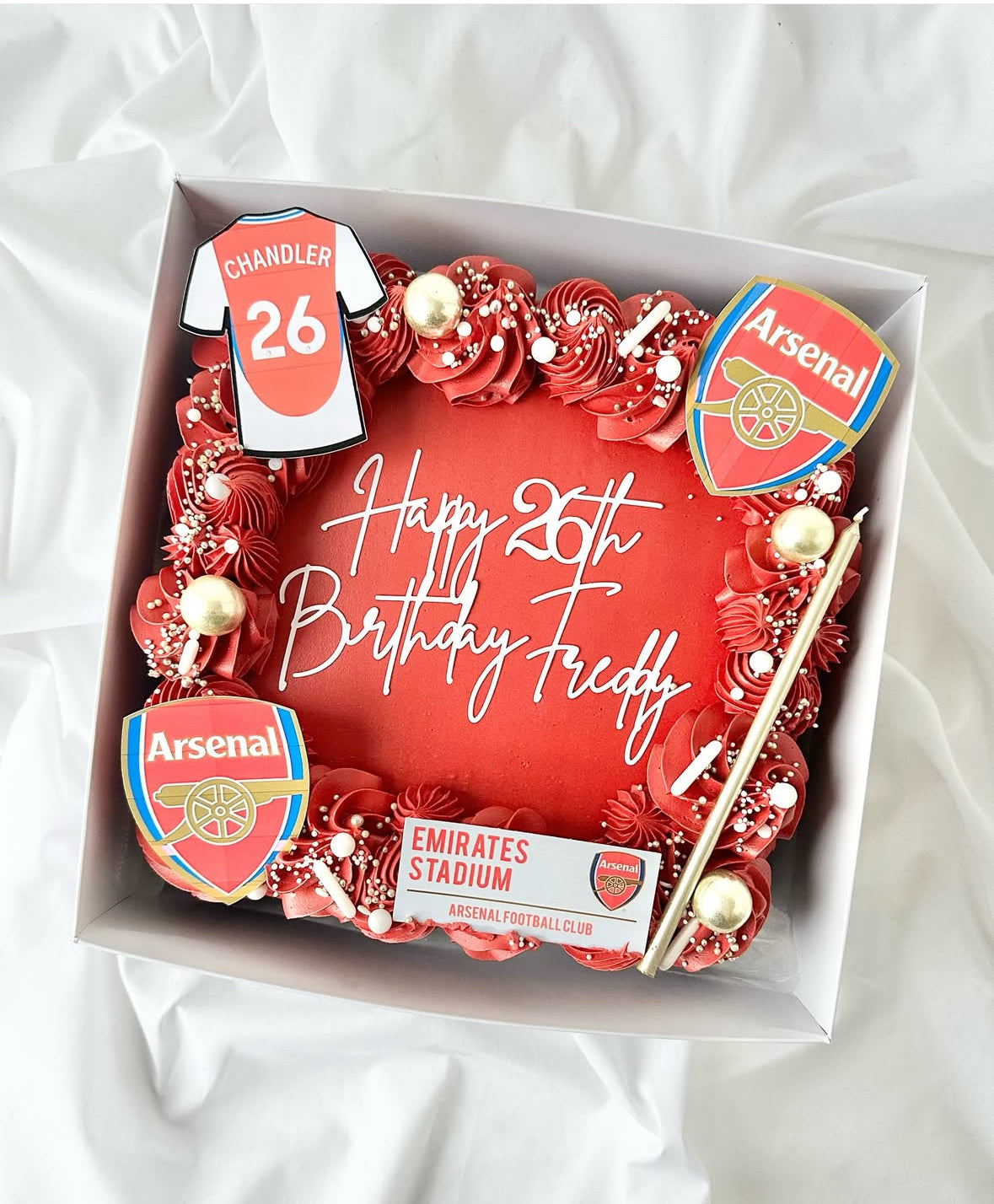 Square sheet cake with theme