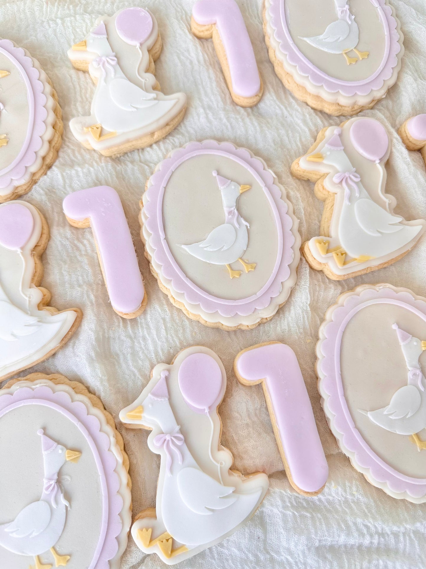 Goose themed biscuits