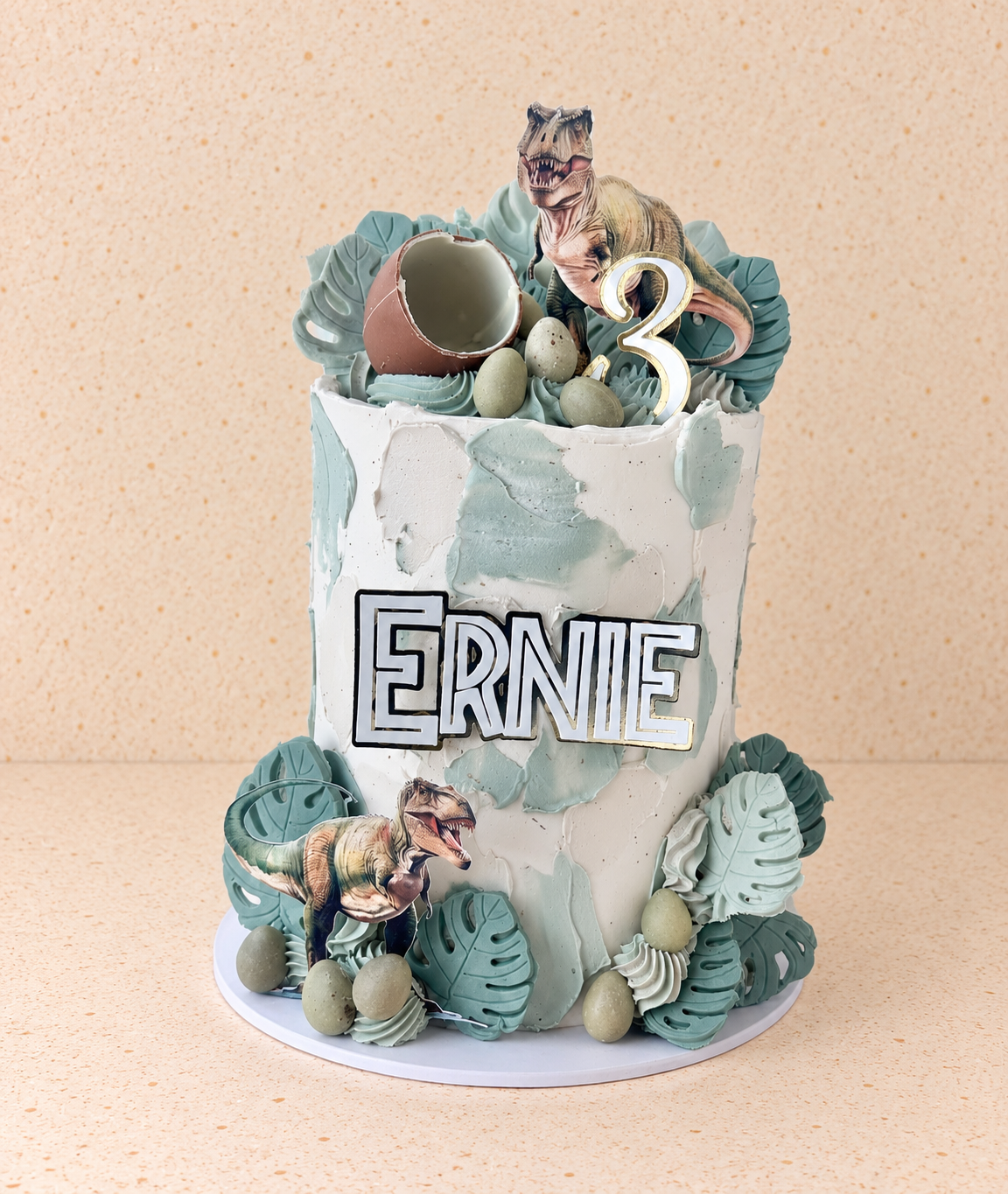 T-Rex themed cake