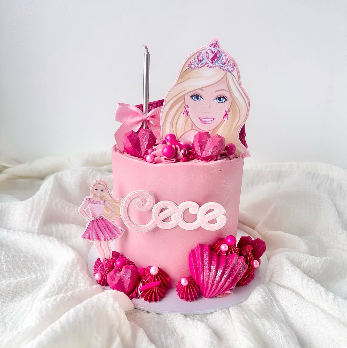 Barbie themed cake