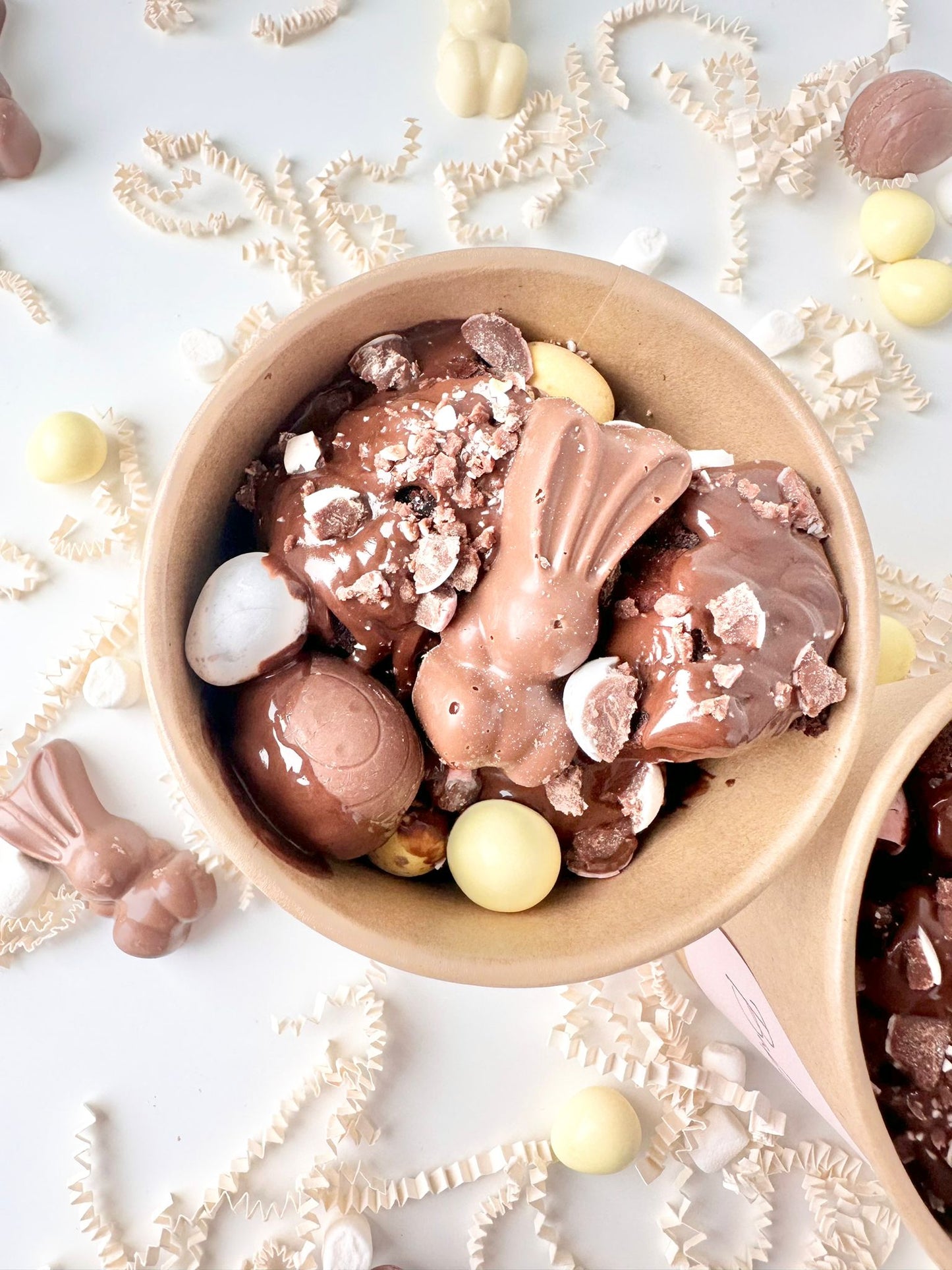 Easter chocolate overload brownie pot