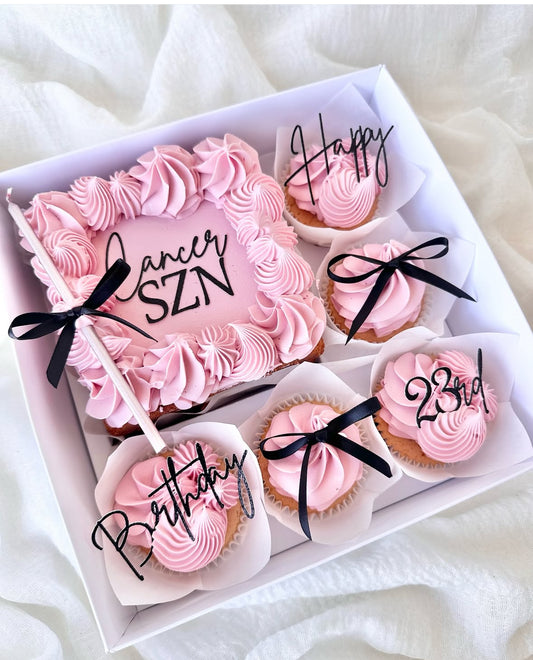 Bento Cake with 5 Cupcakes