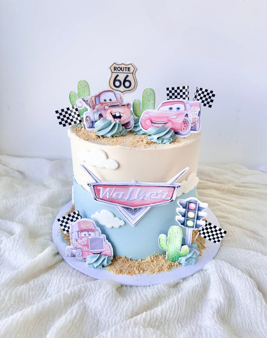 Cars themed cake