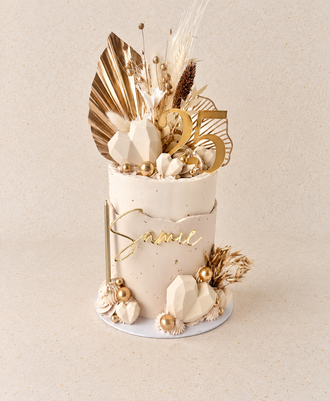 Dried flower cake