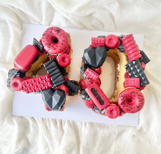 Fully loaded number cake