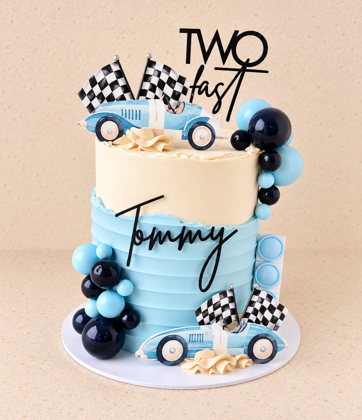 Retro Race Car themed cake