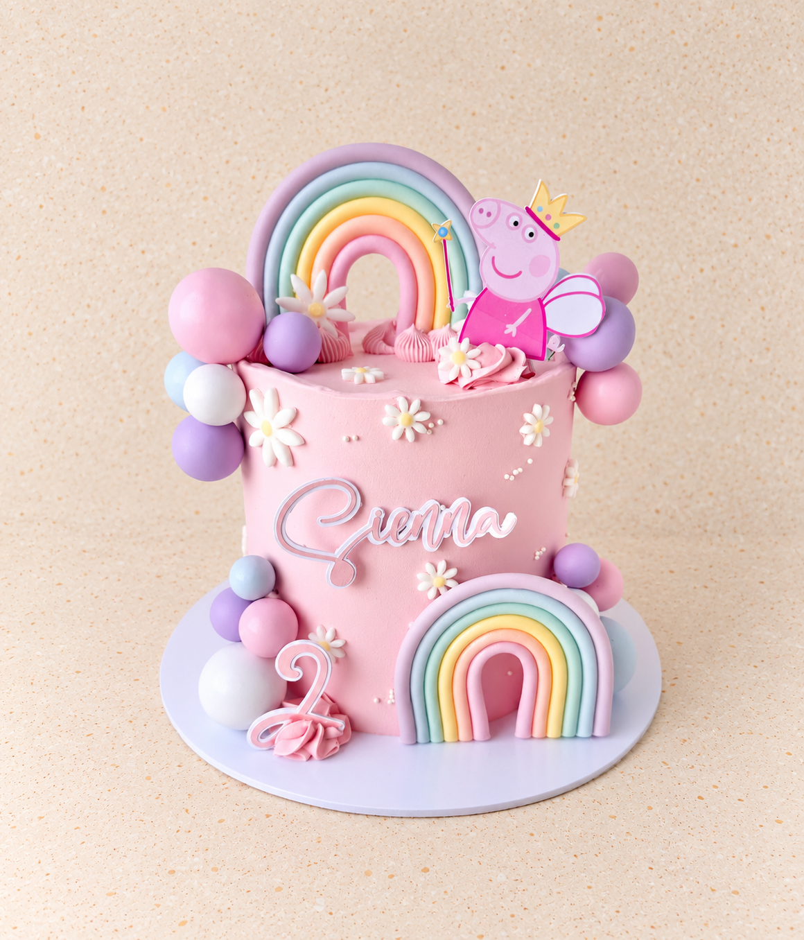 Peppa pig themed cake