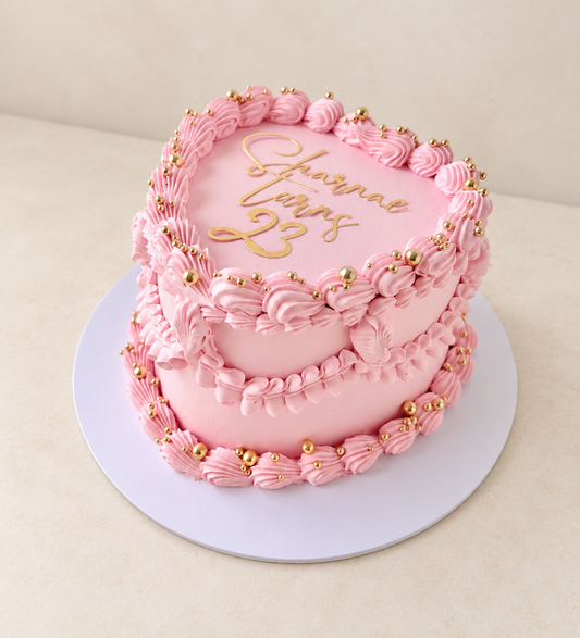 Vintage heart cake