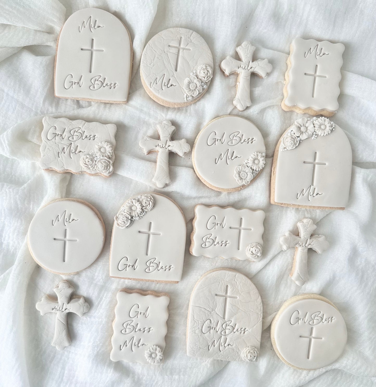 Christening shortbread biscuits
