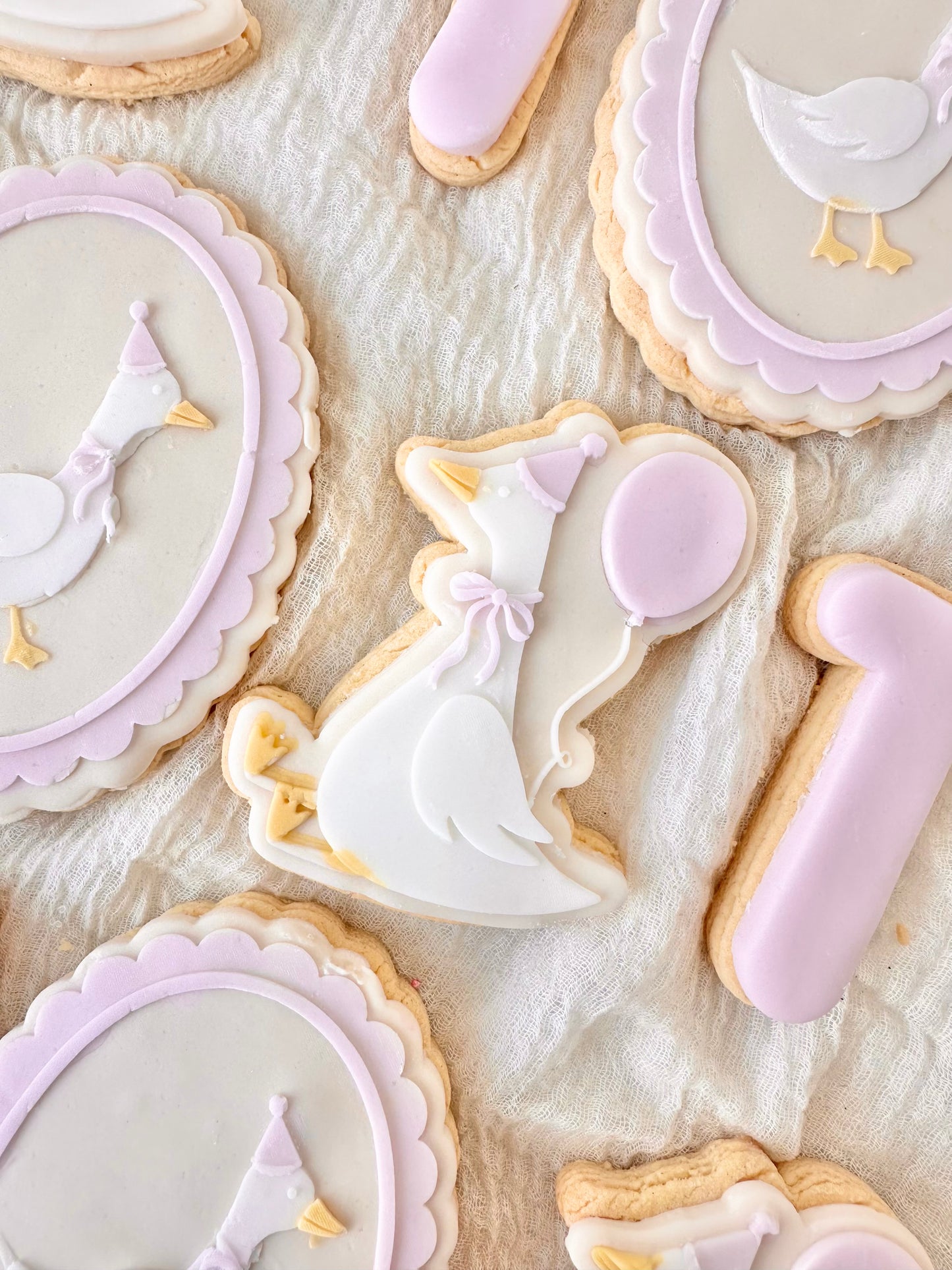 Goose themed biscuits