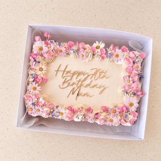 Summer floral sheetcake
