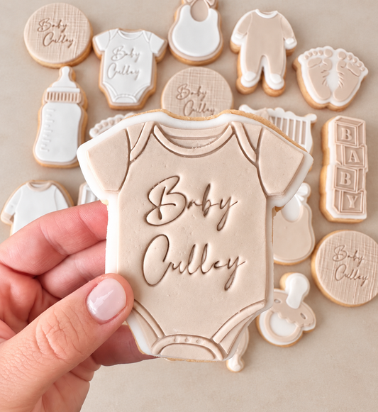 Personalised Baby Grow Shortbread Biscuits