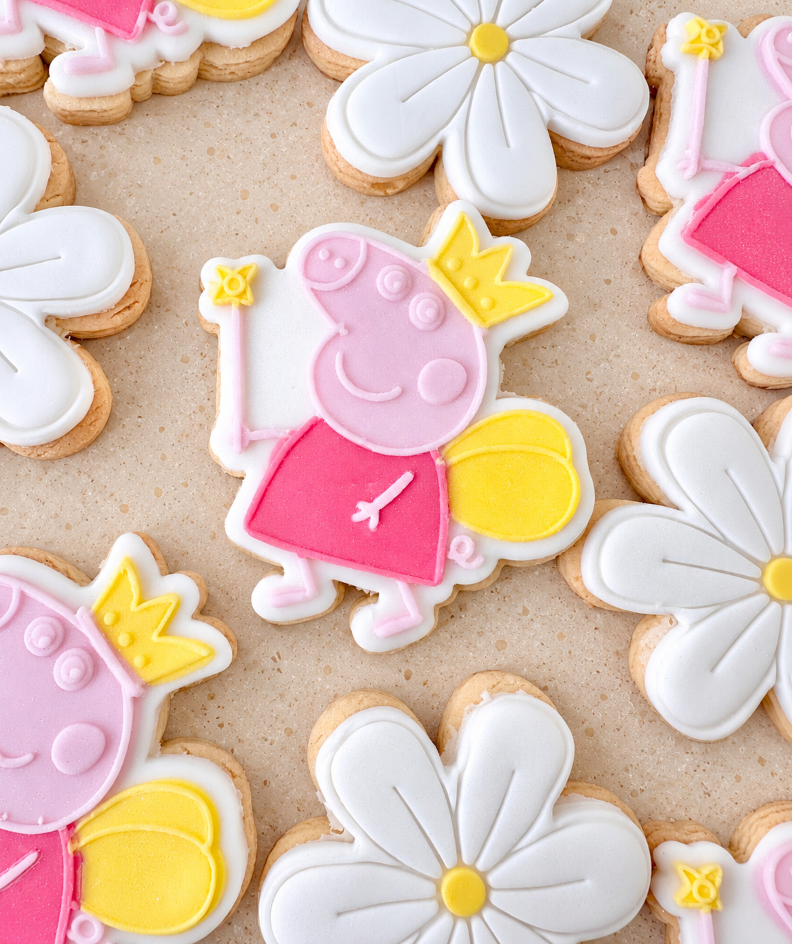 Peppa pig themed biscuits