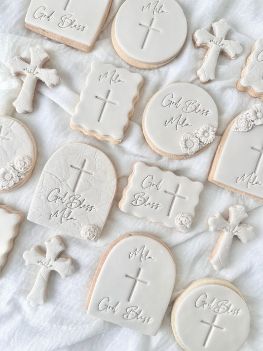 Christening shortbread biscuits