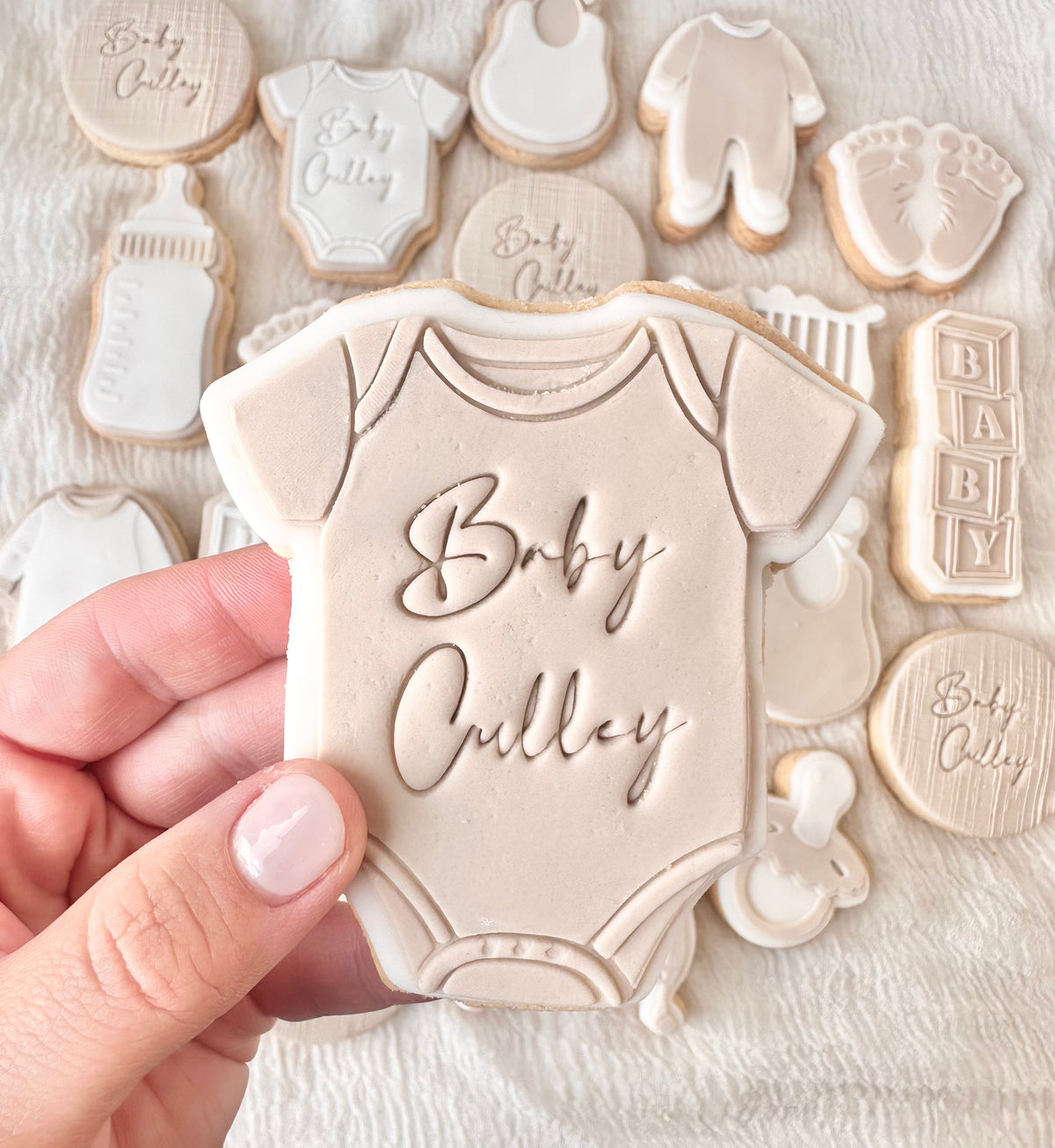 Personalised Baby Grow Shortbread Biscuits