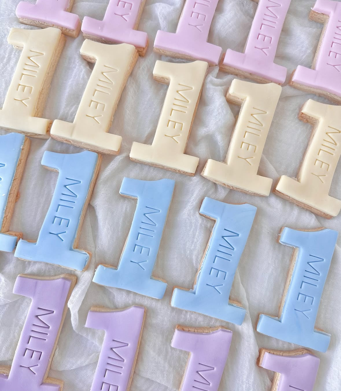 Personalised number shortbread biscuits