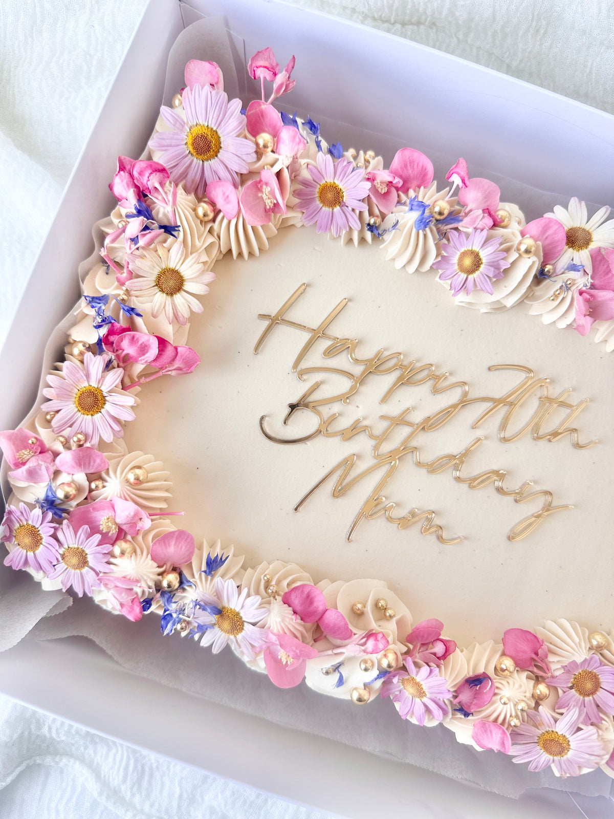 Summer floral sheetcake
