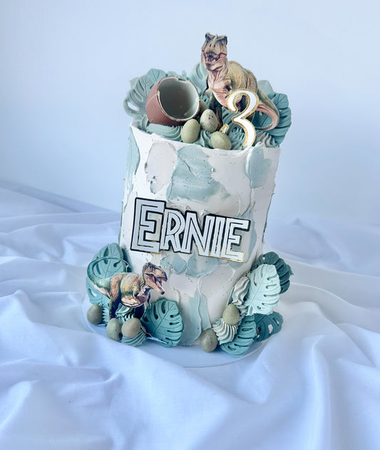 T-Rex themed cake