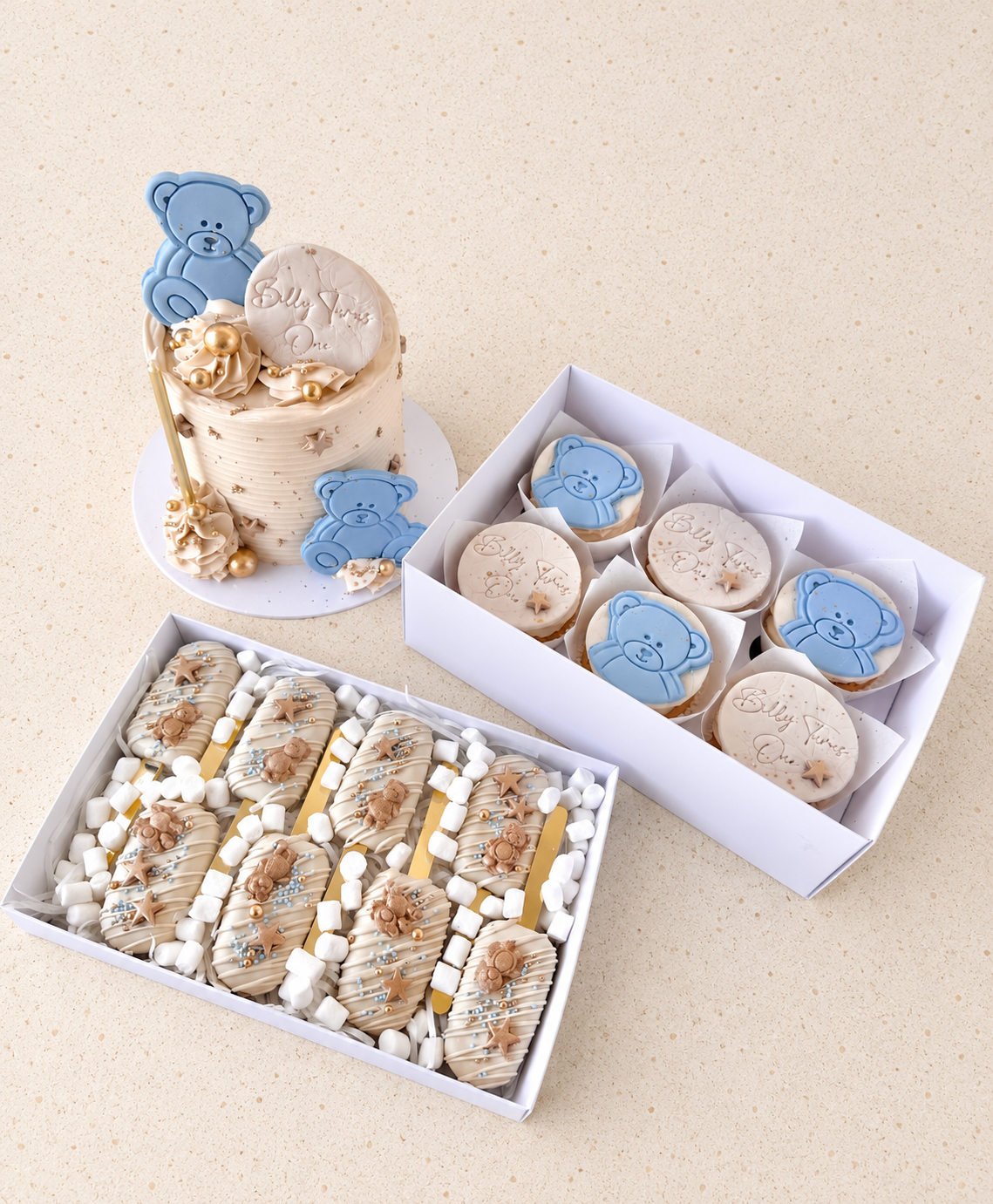 Mini Cake, Cupcakes & Cakesicle set ( choose your own theme)