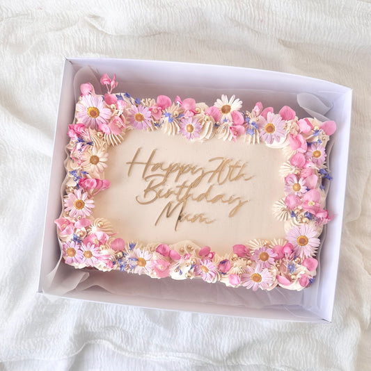 Summer floral sheetcake