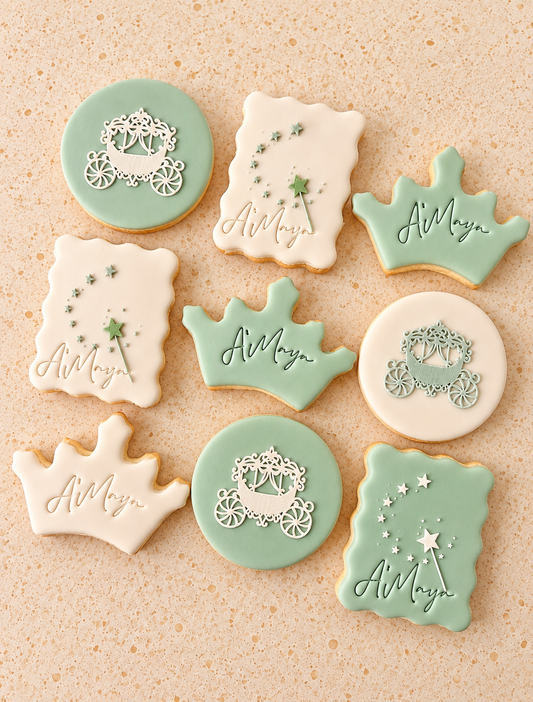 Princess themed biscuits