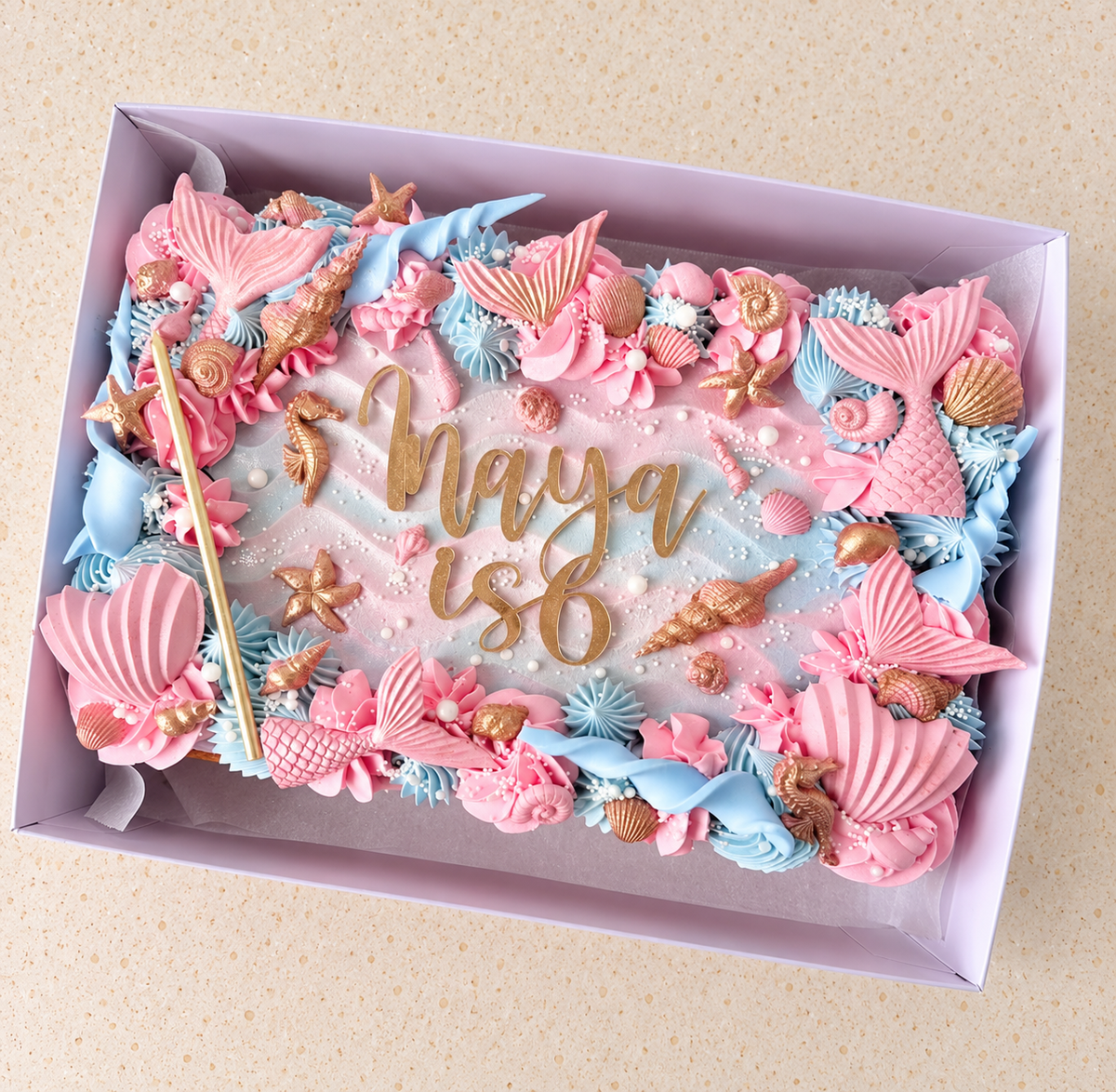 Mermaid sheet cake