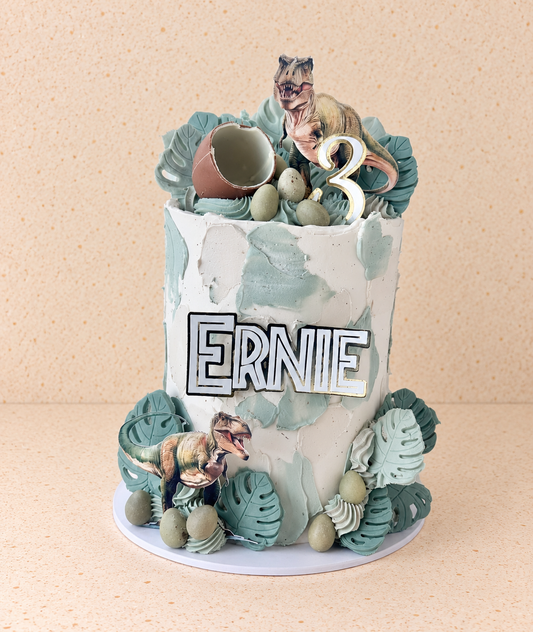 T-Rex themed cake