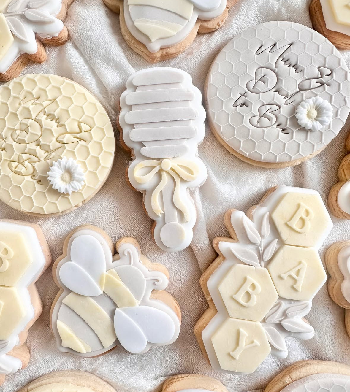Bumble bee themed shortbread