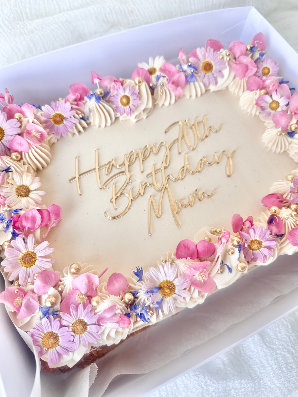 Summer floral sheetcake