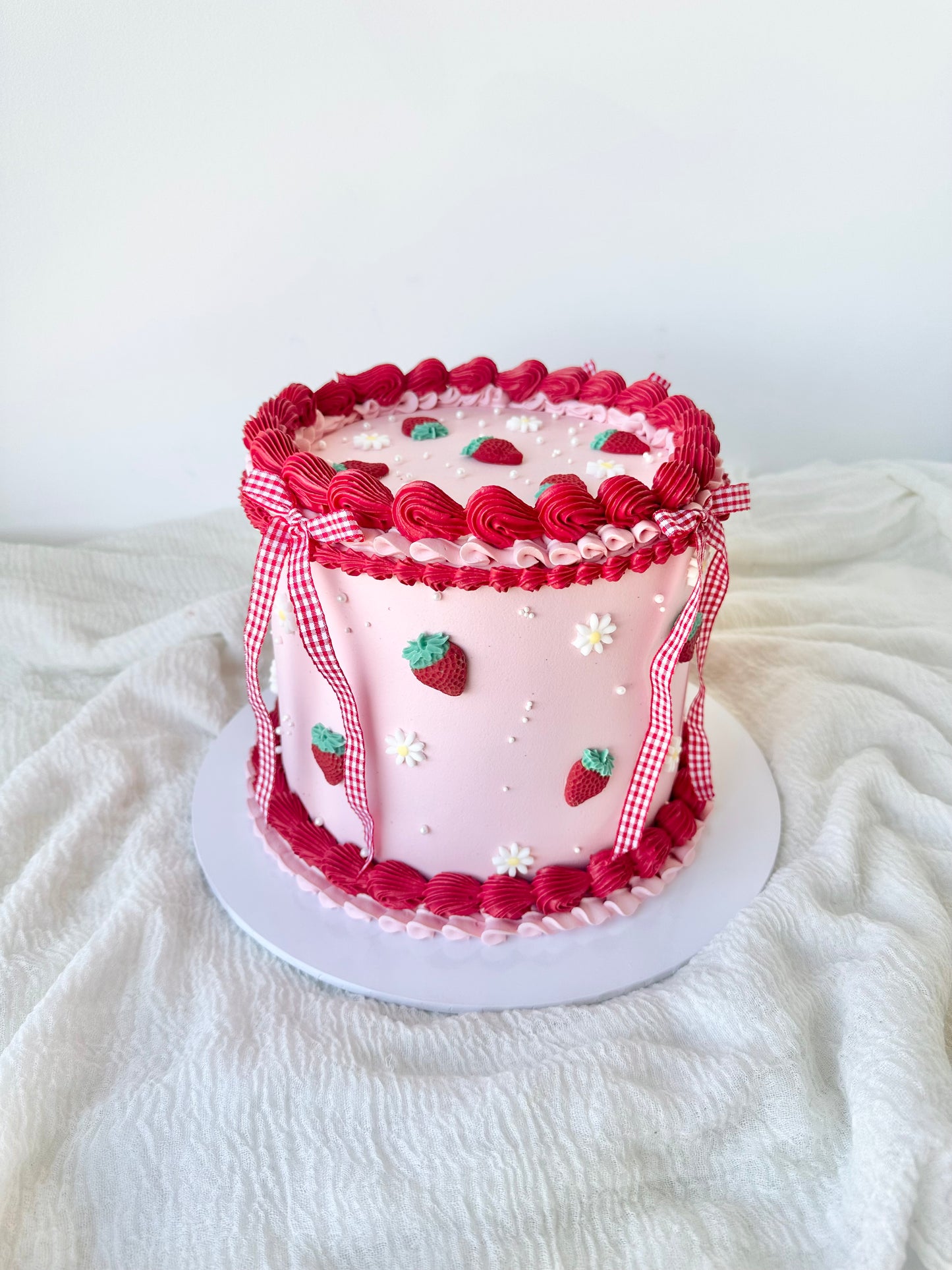 Strawberry themed cake