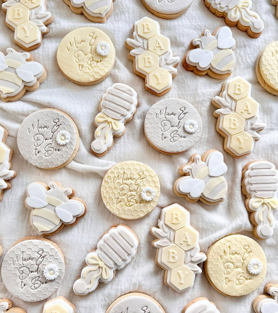 Bumble bee themed shortbread