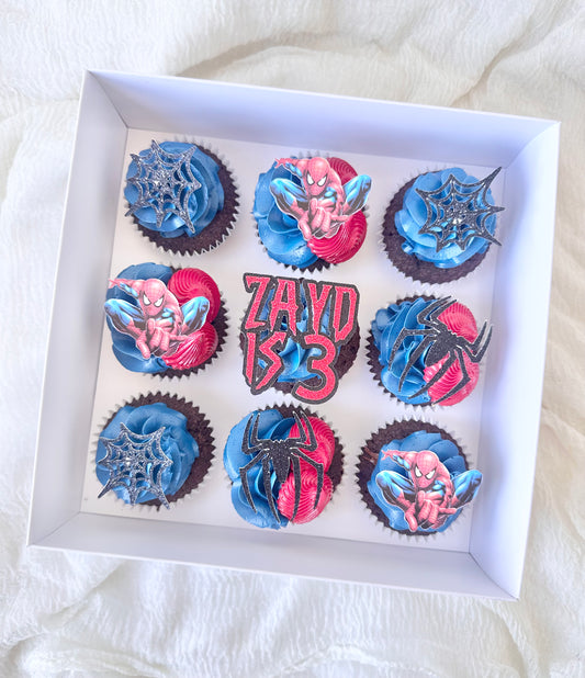 Spider man cupcakes