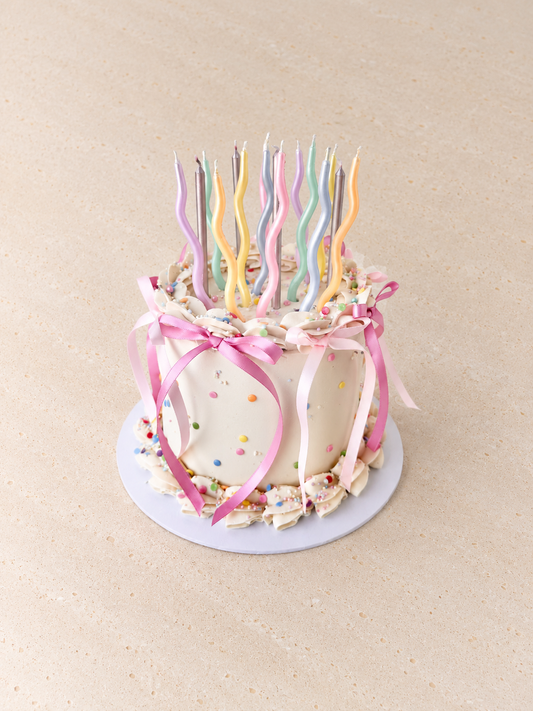 Bow and Sprinkles cake