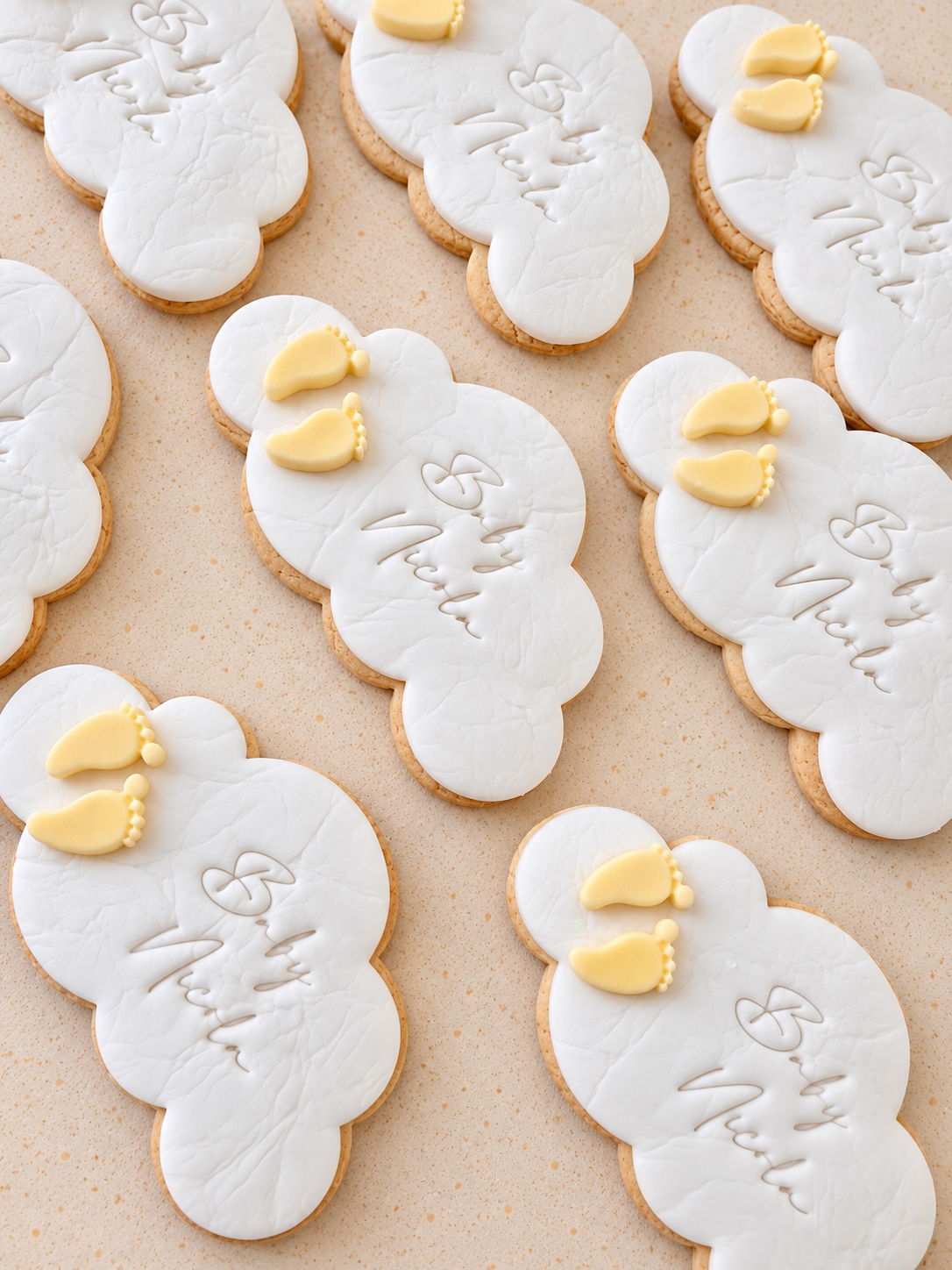 Cloud themed shortbread biscuits