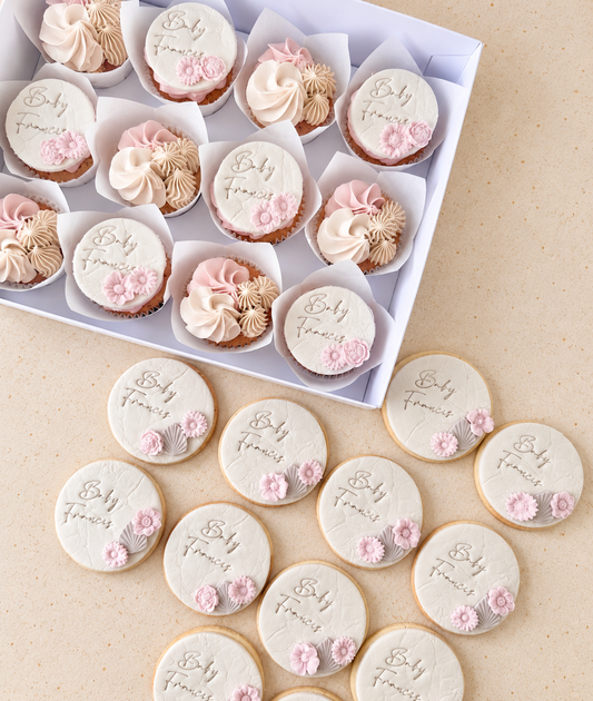 Matching Cupcakes & Shortbread biscuit set